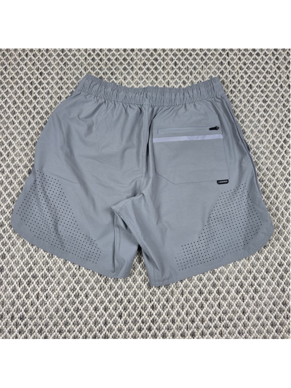 Legends Mens Gray Lined Athletic Shorts Size Small Running Training Gym - Picture 2 of 10